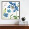 Blue and Green Garden III by Lisa Audit 16-in. W x 16-in. H. Canvas Wall Art Print Framed in Grey